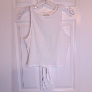 Jun & Ivy Rib Sleeveless Crewneck Women’s Crop Top